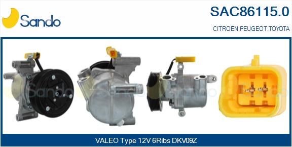SANDO AC-kompressor SAC86115.0 SANDO SAC86115.0 Luftkondisjonering Toyota Aygo AB 40 2023