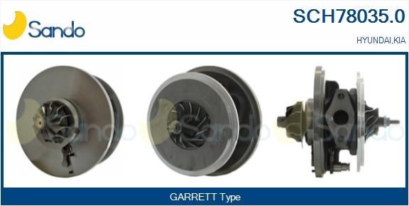 SANDO Turbinhjulstomme, turboaggregat SCH78035.0 KIA Picanto ba Turbo SANDO SCH78035.0