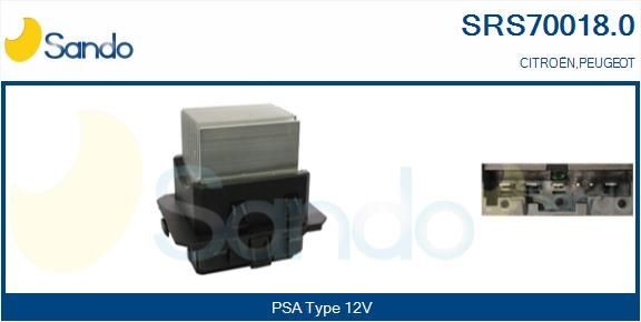 SANDO Modstand, kabineventilator SRS70018.0 Modstand kabineventilator PEUGEOT SANDO SRS70018.0