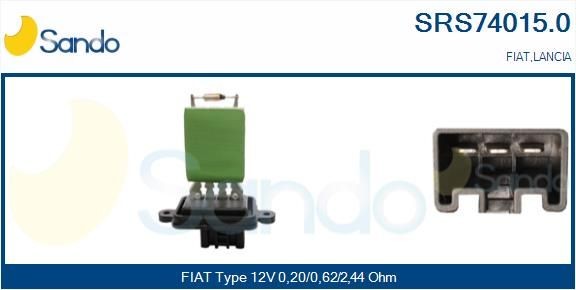 SANDO Résistance, pulseur d'air habitacle SRS74015.0 Fiat GRANDE PUNTO Resistance pulseur d'air SANDO SRS74015.0