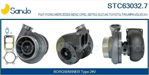SANDO Turbolader STC63032.7 SANDO STC63032.7 Turbolader FIAT Tempra Sedan (159) 1.4 i.e. (159.AA) 78 HK 1992