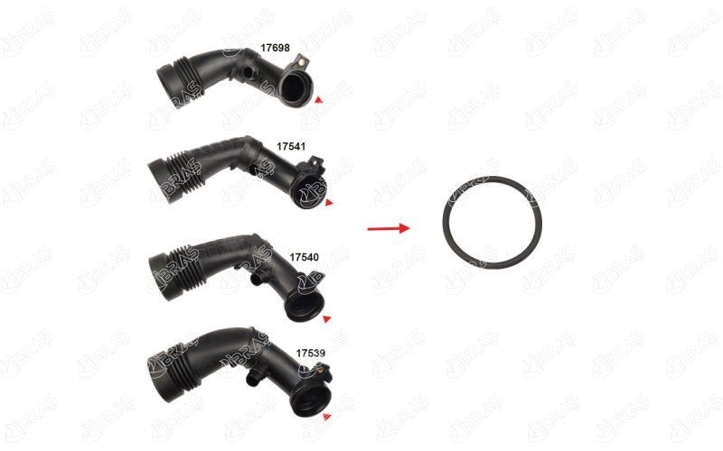 IBRAS Blīvgredzens, Gaisa pūtes caurule 17542 IBRAS Blīvgredzens, gaisa pūtes caurule OPEL 17542