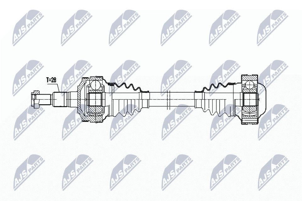 NTY Drivaksel NPW-PS-002 NTY NPW-PS-002 Drivaksel Porsche 911 997 Coupé pris