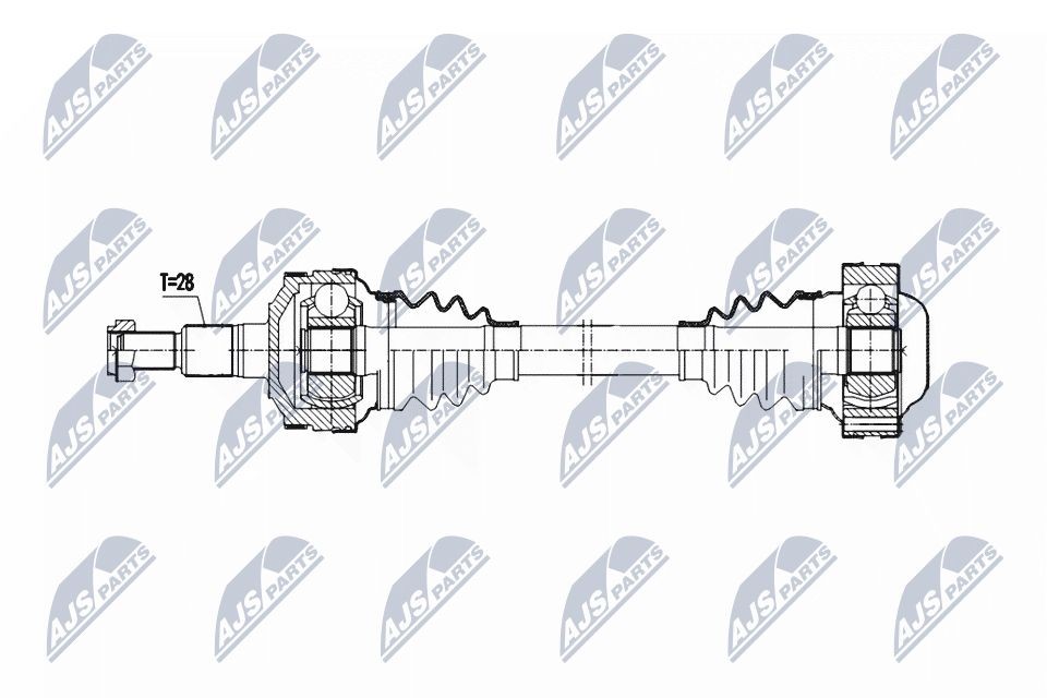 NTY Drivaksel NPW-PS-003 NTY NPW-PS-003 Drivaksel Porsche 986 til en fordelagtig pris