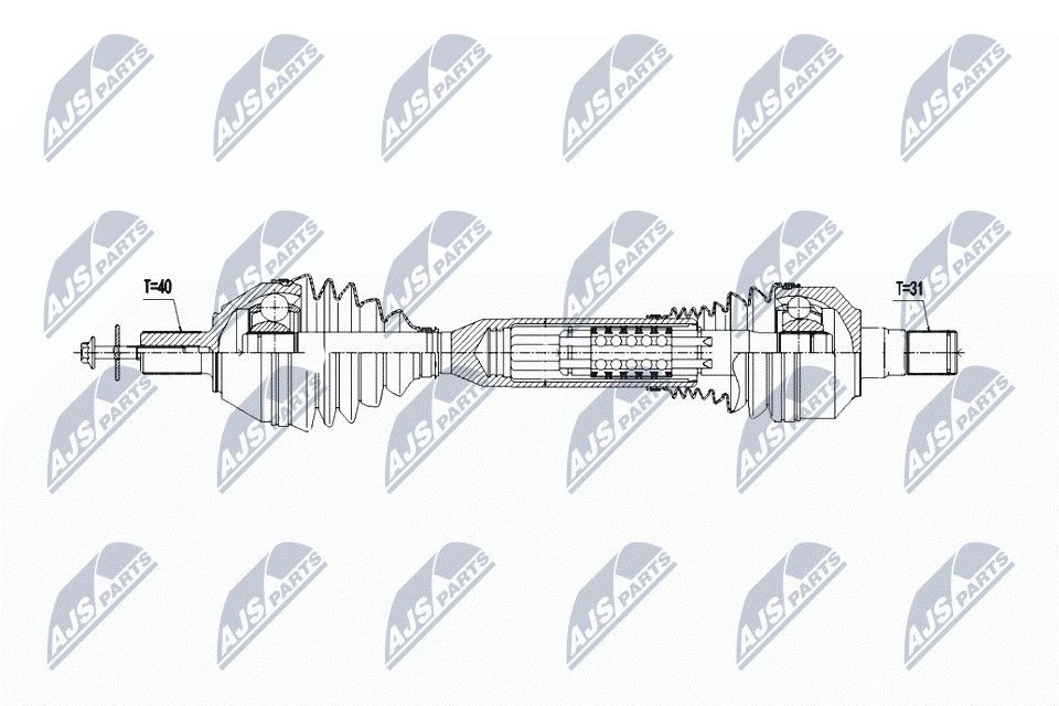 NTY Trækaksel NPW-VV-148 NTY NPW-VV-148 Volvo XC70 Stationcar Drivaksler pris