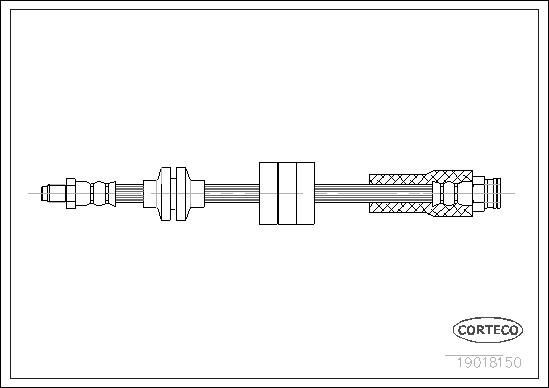 CORTECO Brake hose 19018150 FIAT TIPO CORTECO brake hose 19018150