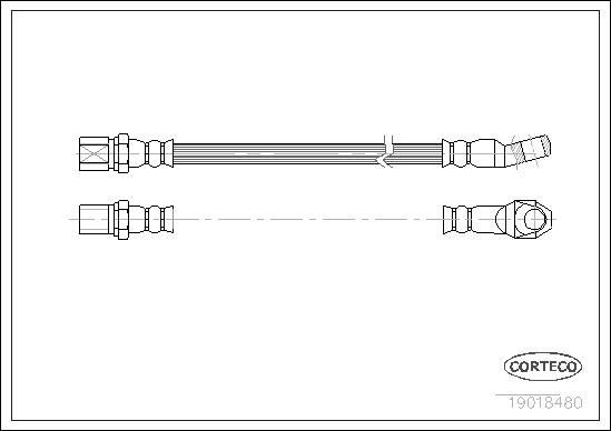 CORTECO Brake hose 19018480 Fiat TIPO CORTECO brake hose 19018480