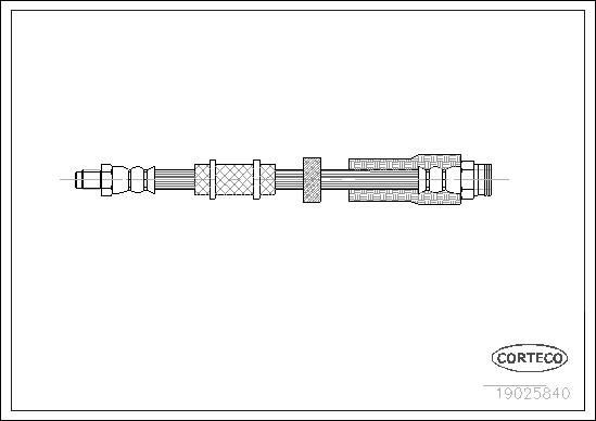 CORTECO Brake hose 19025840 19025840 CORTECO brake hose for FIAT TIPO