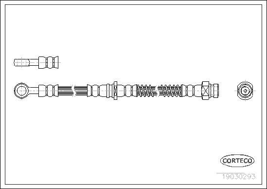 CORTECO Flexible de frein 19030293 19030293 Durite de frein VOLVO AMAZON CORTECO
