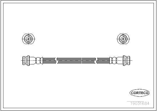 CORTECO Bremseslange 19031684 19031684 Bremseslange CHEVROLET BLAZER S10 CORTECO