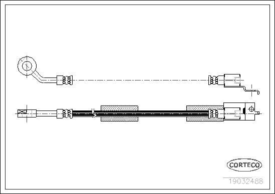 CORTECO Flexible de frein 19032488 19032488 Flexible de frein CORTECO KIA PICANTO