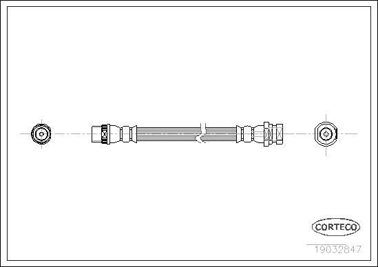 CORTECO Tubo flexível de travão 19032847 Tubo flexível de travão CORTECO Opel VIVARO 19032847