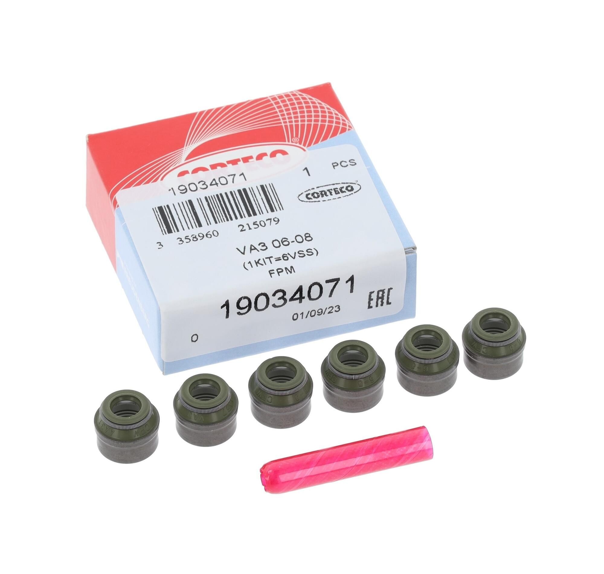 CORTECO Blīvju komplekts, Vārsta kāts 19034071 CORTECO 19034071 Blīvgredzens vārsta kāts Mercedes E Class W124 lēti
