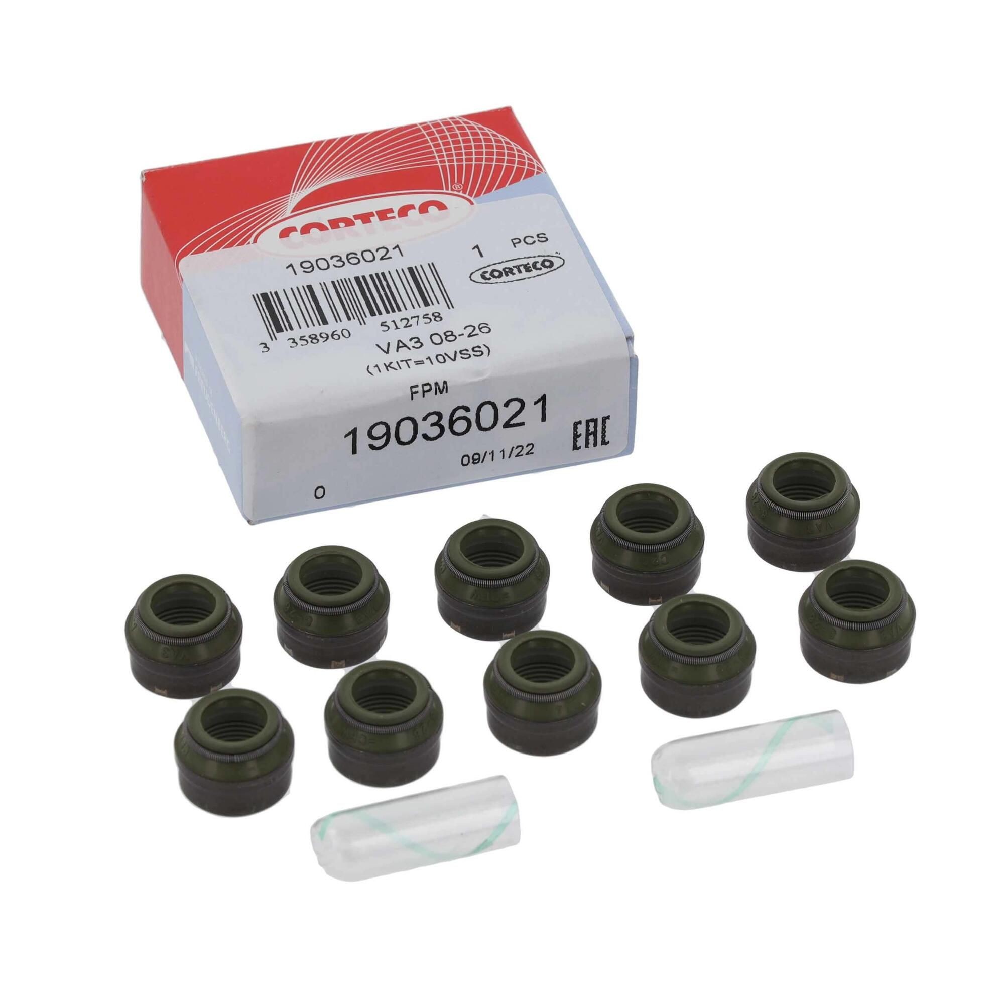 CORTECO Kit guarnizioni, Stelo valvola 19036021 CORTECO 19036021 Paraoli guida valvole VW Santana 32B prezzo