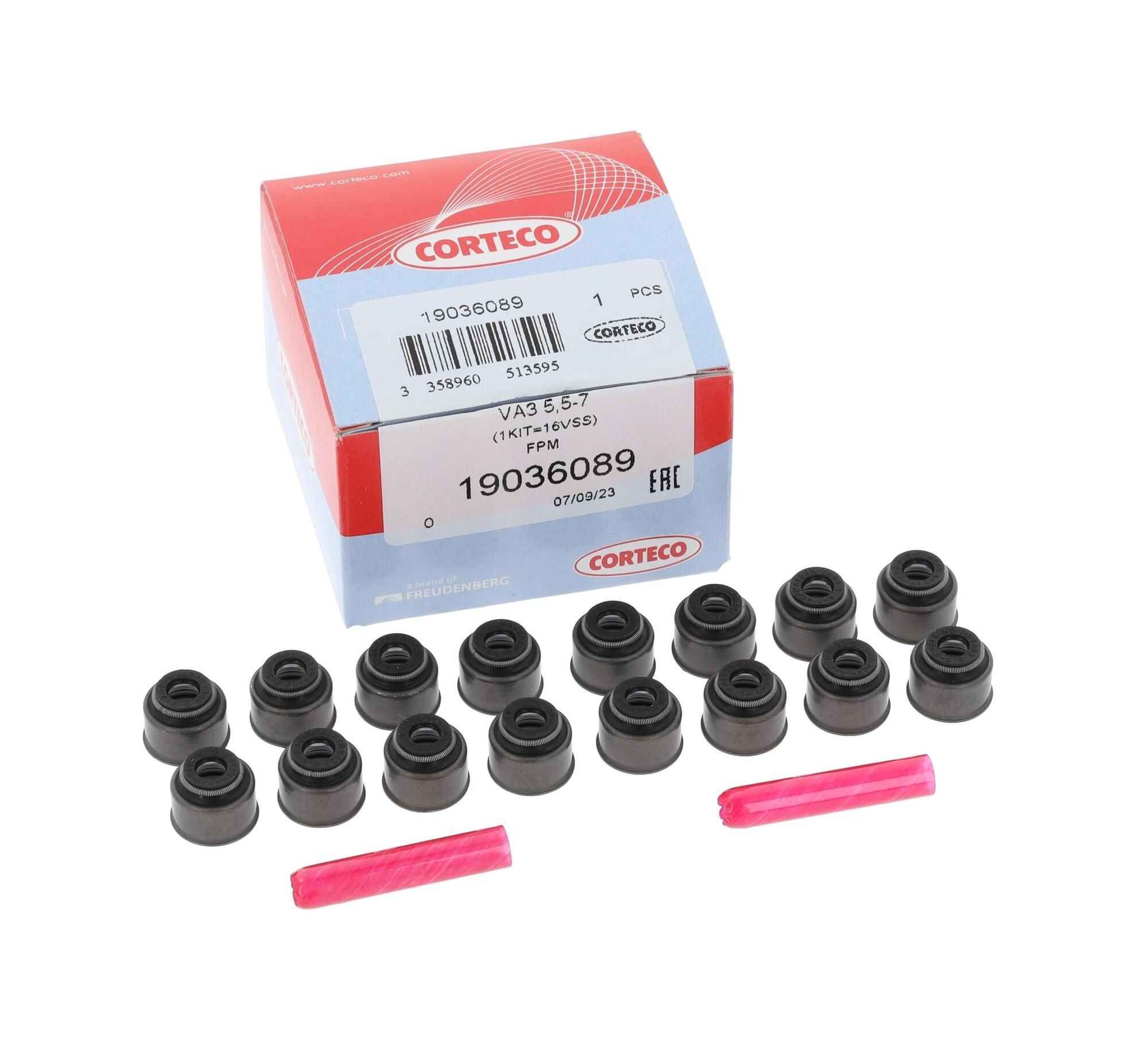 CORTECO Blīvju komplekts, Vārsta kāts 19036089 CORTECO 19036089 Blīvgredzens vārsta kāts TOYOTA Corolla X Sedan (E150) lēti