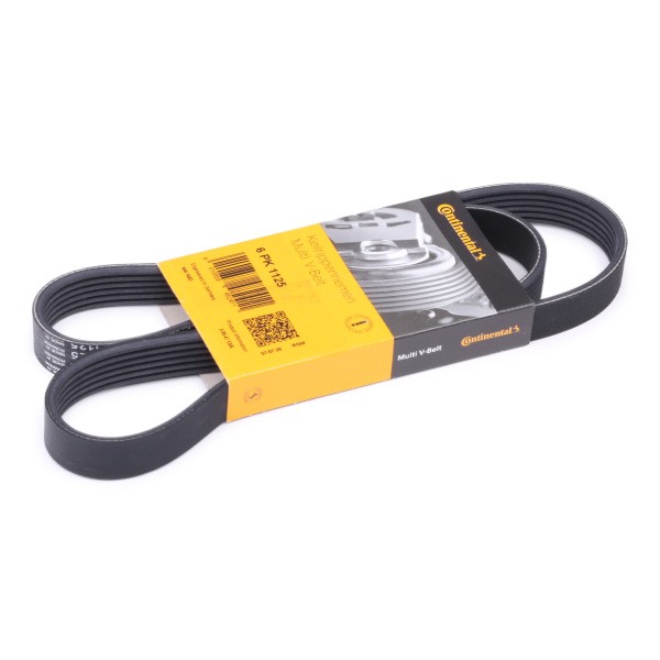 CONTITECH Serpentine belt 6PK1125 CONTITECH 6PK1125 Serpentine belt - Citroen C3 Mk1 belt / chain drive parts