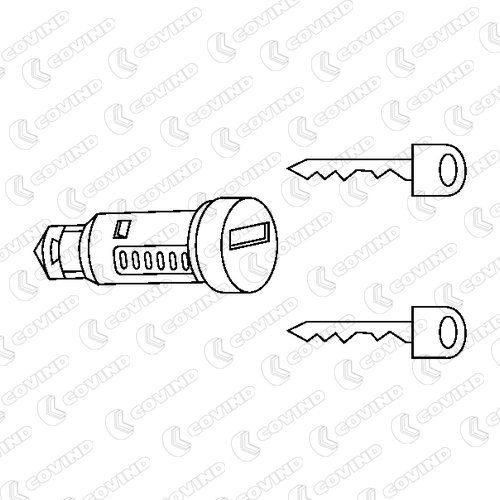 COVIND Jeu de cylindres de serrures XF0/198 XF0/198 Barillet CITROËN JUMPY COVIND