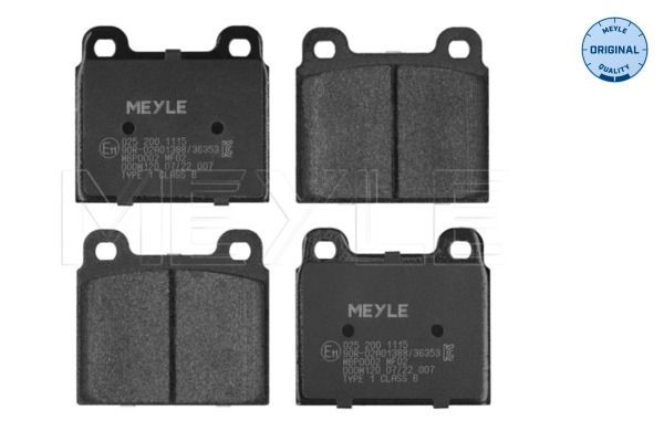MEYLE Kit pastiglie freni 025 200 1115 MEYLE 025 200 1115 Pasticche Porsche 911 Targa prezzo