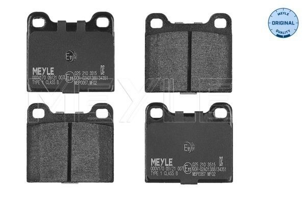 MEYLE Plaquettes de frein 025 210 3515 MEYLE 025 210 3515 Jeu de plaquettes de frein Mercedes S123 pas cher