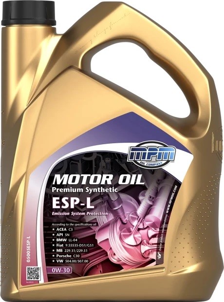 MPM Huile moteur 05005ESP-L 05005ESP-L PREMIUM SYNTHETIC, ESP-L Huile moteur voiture ALFA ROMEO GIULIA MPM