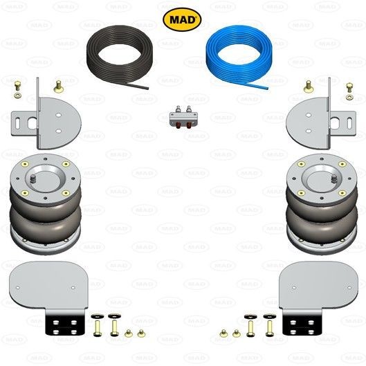 MAD Ilmajousi NR-147534-B Nissan 350z Roadster metallipalje, ilmajousitus MAD NR-147534-B