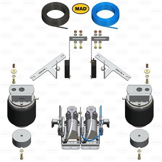 MAD Luftfjeder NR-367824-R MAD NR-367824-R Rekord E1 Sedan Fjerbælg, luftaffjedring originale pris