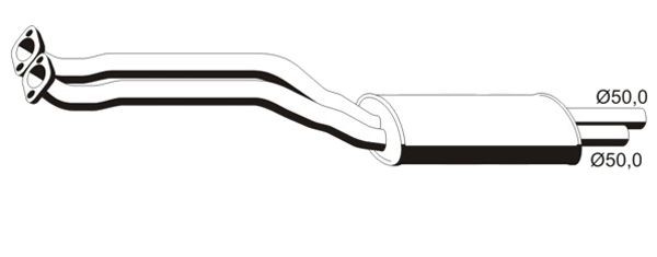 VEGAZ Främre ljuddämpare BS-297ERNS VEGAZ BS-297ERNS Främre ljuddämpare HYUNDAI PONY original