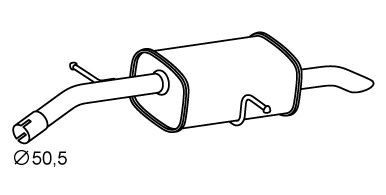 Panela de escape traseira VEGAZ CS-424 VEGAZ CS-424 Panela de escape traseira CITROËN C4 2017