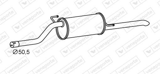 VEGAZ Einddemper DAS-168 Uitlaat, demper VEGAZ CRUZE DAS-168 goedkoop