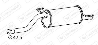 Bakre ljuddämpare VEGAZ DAS-173 VEGAZ DAS-173: Slutdämpare Chevy AVEO 2009