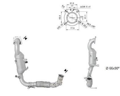 Katalyzátor VEGAZ FK-353 VEGAZ FK-353 Katalyzátor FORD ECOSPORT 2011