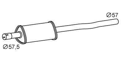 VEGAZ Panela de escape central FTS-521 VEGAZ FTS-521 originais Panela de escape central JEEP Grand Cherokee WH custo