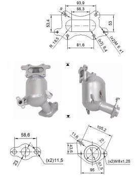 Catalyseur VEGAZ HOK-906 VEGAZ HOK-906 Pot catalytique Honda JAZZ 2009