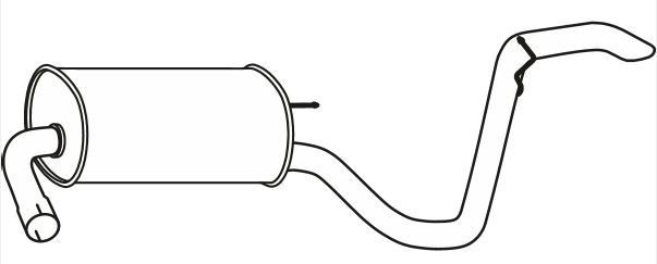 Panela de escape traseira VEGAZ HUS-298 VEGAZ HUS-298 Silenciador traseiro HYUNDAI i30 2015