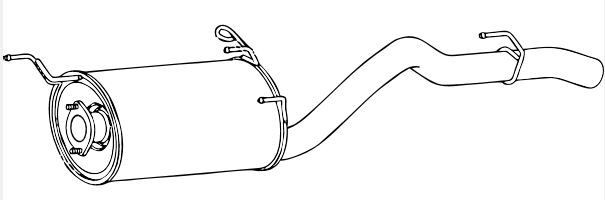 Bakre ljuddämpare VEGAZ IS-117 VEGAZ IS-117: Bakre ljuddämpare Dodge JOURNEY 2025