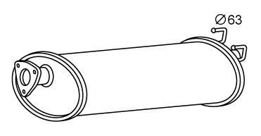 VEGAZ Rear silencer IVS-20 VEGAZ IVS-20 IVECO Daily IV Dumptruck silencer replacement