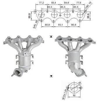 Catalyseur VEGAZ KK-939AS VEGAZ KK-939AS Pot catalytique Kia VENGA 2013