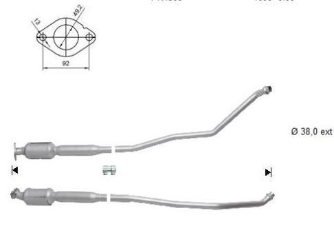 Catalizzatore VEGAZ KK-955 VEGAZ KK-955 Marmitta catalitica Kia PICANTO 2012