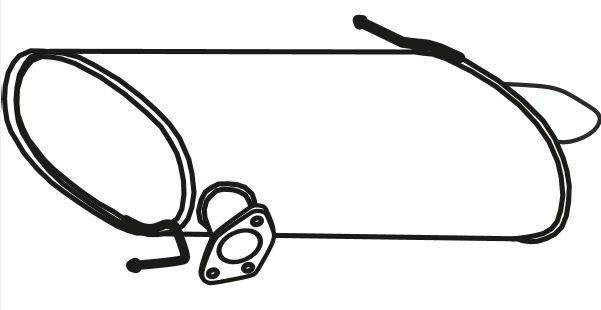 VEGAZ Koncový tlmič výfuku MIS-268 MIS-268 Zadný tlmič výfuku MITSUBISHI L 400 VEGAZ