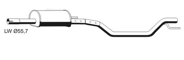 VEGAZ Keskiäänenvaimentaja OS-600ERNS VEGAZ OS-600ERNS Opel Movano Kippi keski äänenvaimennin