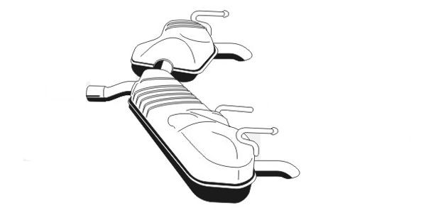 VEGAZ Rear silencer OS-601ERNS VEGAZ OS-601ERNS Opel Signum CC exhaust back box replacement