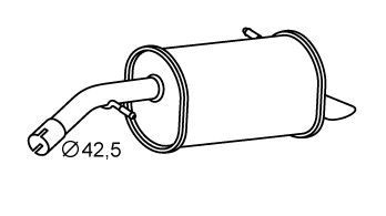 VEGAZ Πίσω σιλανσιέ PGS-518 VEGAZ PGS-518 Πίσω σιλανσιέ CITROЁN C4 II Cactus 1.5 BlueHDi 99 PS 2024