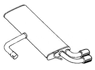 VEGAZ Marmitta SES-163 VEGAZ SES-163 costo Marmitta posteriore Seat Leon 5f originale