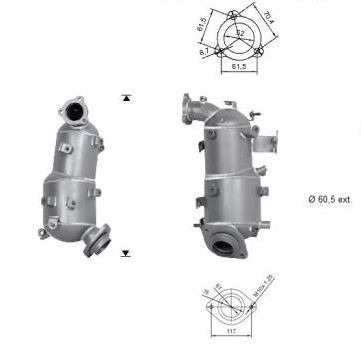 VEGAZ Partikelfilter (DPF) TK-331 TK-331 VEGAZ partikelfilter TOYOTA PREVIA