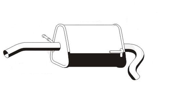 Bakre ljuddämpare VEGAZ VS-352ERNS VEGAZ VS-352ERNS: Bakre ljuddämpare Seat AROSA 2000