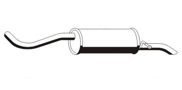 Silencieux arrière VEGAZ VS-432ERNS VEGAZ VS-432ERNS Silencieux universel et sport Volkswagen FOX 2004