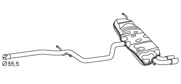 Lõppsummuti VEGAZ VS-674 VEGAZ VS-674 Volkswagen SCIROCCO 2010 Summuti pütt