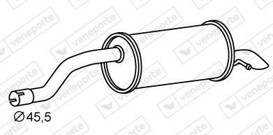 Panela de escape traseira VEGAZ VS-688 VEGAZ VS-688 Panela de escape AUDI A1 2019