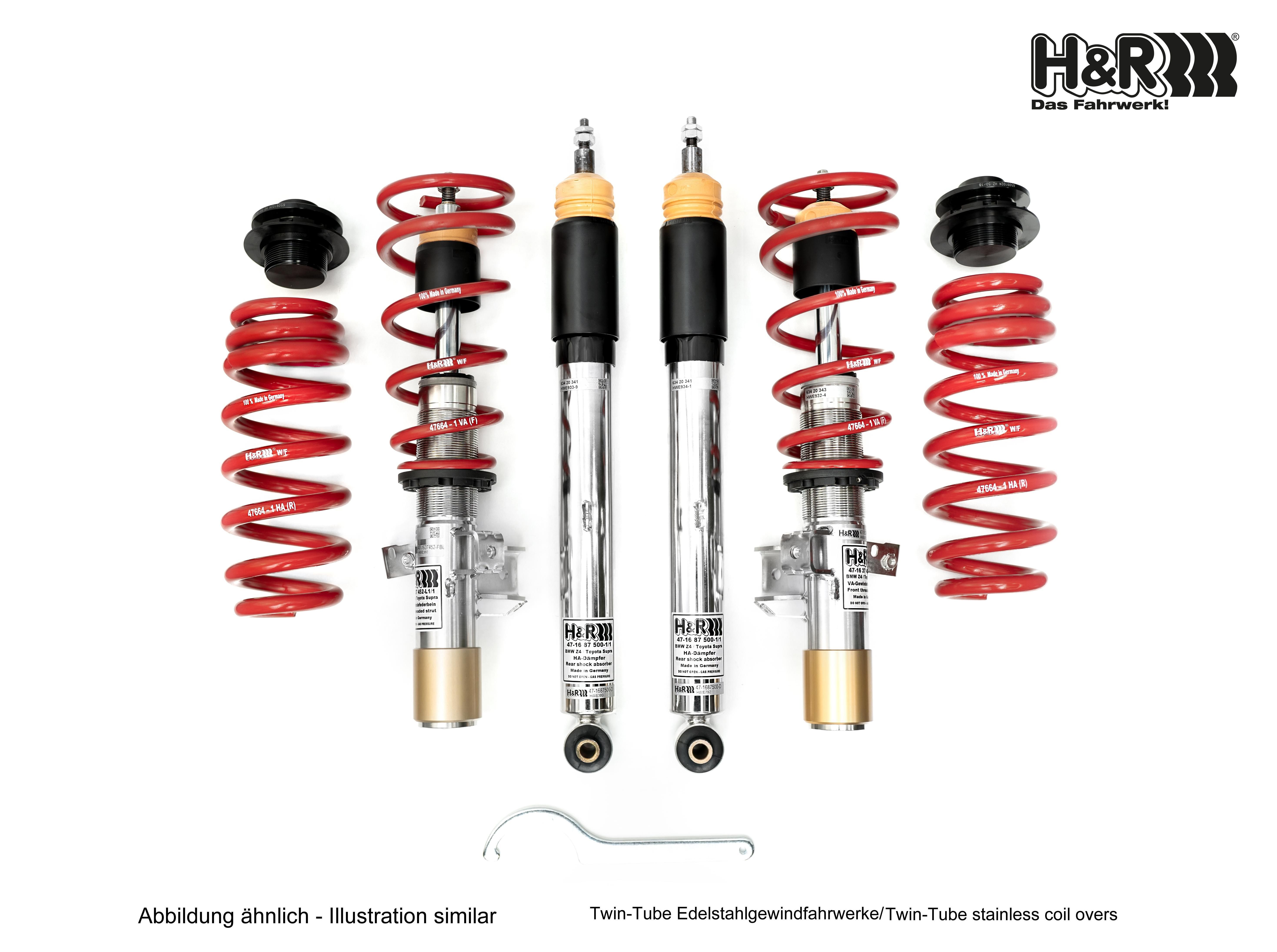 H&R Sport Kit, fjærsett / dempere 47705-2 H&R 47705-2 originale Senkesett Hyundai Elantra 3 hva koster