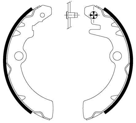 HELLA Σετ σιαγόνων φρένων 8DB 355 038-231 Σετ σιαγόνων φρένων HELLA Nissan NV400 8DB 355 038-231